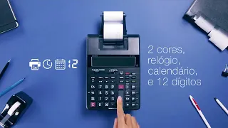 CALCULADORA DE IMPRESSÃO CASIO HR-100RC-BK no Escritório Total