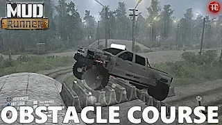 SpinTires MudRunner: TRUCK OBSTACLE COURSE! 4x4 Trails - FULL EXPLORATION, Part 2