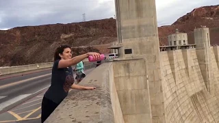 Water "Defies Gravity" at the Hoover Dam