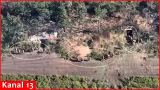 Ukrainian Marines attack Russians’ dugout - Russians abandon their position and flee