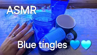 ASMR Blue triggers 💙🩵 | Long nails tapping | No talking