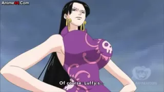 Boa Hancock protect Luffy and Vice Admiral Garp