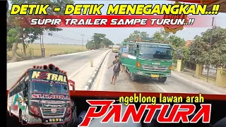 Detik - detik Menegangkan..!! Supir Truk Sampe Turun🔥Lawan Arah Di PANTURA❗️