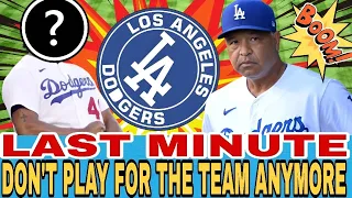 LAST MINUTE! JUST ANNOUNCED! URGENT! OUT OF THE DODGERS! DODGERS NEWS TODAY!