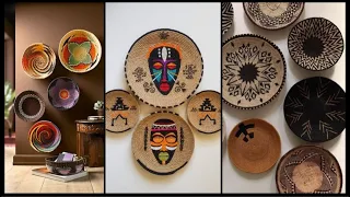 African Style Handmade Baskets For Wall Decoration || Unique Wall Dacorative Ideas