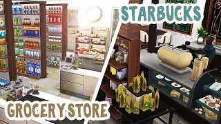 Starbucks & Grocery Store in Del Sol Valley || The Sims 4: Speed Build