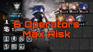 Arknights CC#0 Daily 12 Transport Hub Max Risk 13 using 6 Operator