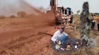 Borewell Drilling Without water checking 100 फीट मे खतरा पानी | Shree Shiv Borewell Machine