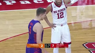 Clemson at NC State  NCAA Men's Basketball January 11, 2018