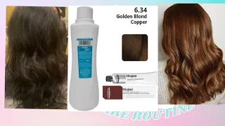 L’Oréal 6.34/copper golden dark blonde +5.35 /mahogany colour light brown केसे करे /practical Hindi