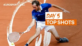 Top 5 shots - Day 5 | 2022 Roland Garros - Highlights | Tennis | Eurosport