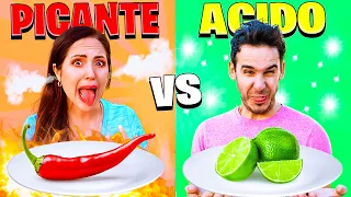 COMIENDO PICANTE vs ACIDO por 24 HORAS 😱🌶️🍋 Sandra Cires Art