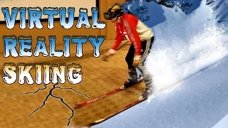 VIRTUAL REALITY SKIING ON REAL SKIS! | Fancy Skiing VR (HTC Vive)