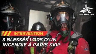 3 BLESSÉS LORS D'UN INCENDIE À PARIS XVIIe