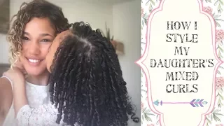 How I Style my Mixed Kid's hair - Dense Curly Hair -