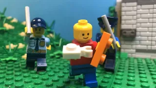 lego man does an illegal building technique