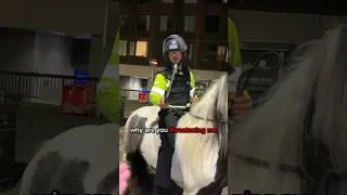 Male Karen Gets Angry at Mounted Police Officer for this! 😳 #police #karen #audit