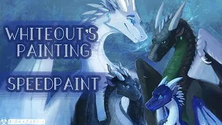 🖌️ Whiteout's Painting 🖌️ - Arctic, Foeslayer, Whiteout and Darkstalker Wings of Fire Speedpaint