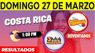 Sorteo 1:00pm Nuevos Tiempos y 3 Monazos Medio día del domingo 27 de marzo del 2022