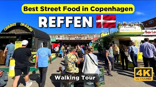 [4K] REFFEN - BEST STREET FOOD IN COPENHAGEN DENMARK WALKING TOUR - REFSHALEØEN SUMMER 2023