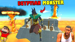 Egyptian Idol Kidnapped MAMMOTH and Fight SHINCHAN in Animal Revolt Battle Simulator CHOP