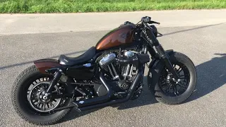 Harley Davidson Sportster Forty Eight Custom bobber brown
