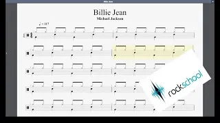 Billie Jean Rockschool Grade 1 Drums