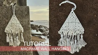 DIY: Tribal Macrame triangual wall hanging