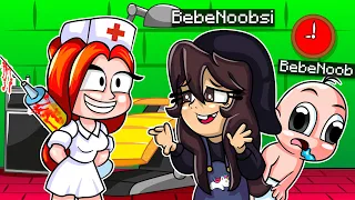 ¡BEBENOOBSI SALVA A BEBENOOB DE LA ENFERMERA MALVADA!💉😱 -  MINECRAFT NOOB VS PRO