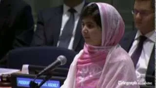 Malala tells UN she will not be silenced by Taliban attack