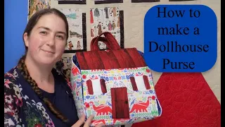 DYI How to make a fabric dollhouse purse Free pattern!