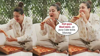 Kareena Kapoor Eating Domino's Pizza,Chicken Curry, Chocolate Cakes at Home with Saif & Taimur