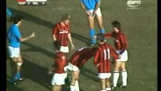 1988-1989 Serie A Napoli vs AC Milan Part 1 of 4 (Maradona played)