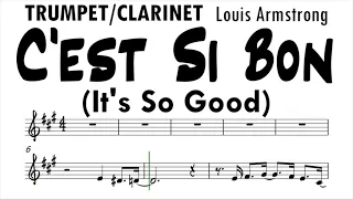 C'est Si Bon Trumpet Clarinet Sheet Music Backing Track Play Along Partitura