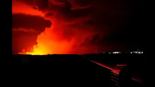 Footage of Iceland's NEW Volcano: March 17th 2024 Eruption