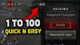 The BEST Way To Level For New / Alt Characters! | Diablo 4 Season 1