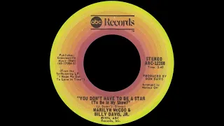 Marilyn McCoo & Billy Davis Jr. ‎– You Don't Have To Be A Star (To Be In My Show) ℗ 1976