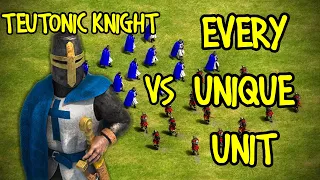 ELITE TEUTONIC KNIGHT vs EVERY UNIQUE UNIT | AoE II: Definitive Edition