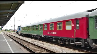 Bahnhof Nördlingen - BR 364 stellt eine Wagengarnitur für eine Fototour bereit......