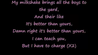 Milkshake with lyrics
