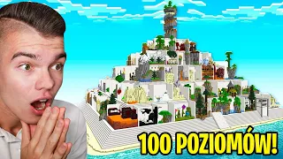 NOOB vs NAJDŁUŻSZA PIRAMIDA PARKOUR NA ŚWIECIE w Minecraft! (100 poziomów)