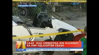 UB: CAAP, mag-iimbestiga rin kaunay sa PNP helicopter crash