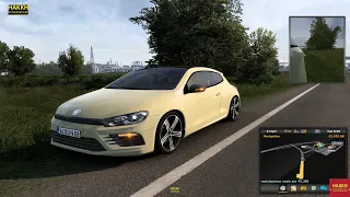 ETS2 1.48 Mods |Car Mod| - So Beautiful Road View on Volkswagen Scirocco Mod