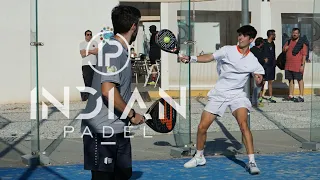 Fran Alameda y Manu Aragón contra Viktor Svensson y Luis Hernández. Torneo Indian Padel Inacua 23