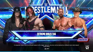 UNDERTAKER AND KANE VS TRIPLE H AND SHAWN MICHAELS IN A EXTREME RULES TAG MATCH AT WRESTLEMANIA 39