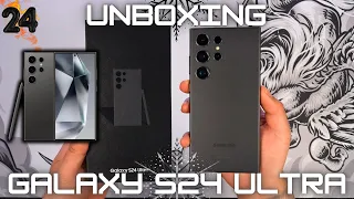 Titanium Black Samsung Galaxy S24 Ultra Unboxing & First Impressions