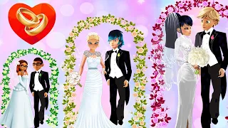 Wrong Wedding Ladybug & Cat Noir Marinette & Adrien Friends Couple in Love Wrong Heads Puzzles