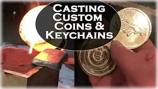Casting Custom Coins & Keychains in Pure Aluminum BRONZE