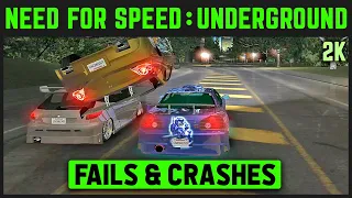 Need for Speed Underground - Funny Fails & Crashes Compilation - 1440p 60 FPS