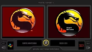 Dual Longplay [27] Mortal Kombat II (Snes vs Sega 32X) Liu Kang Playthrough (Comparison)